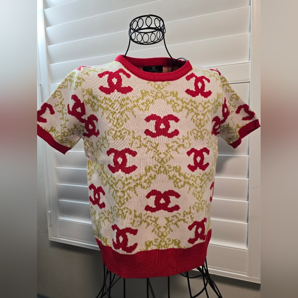 💥SOLD💥Knit short sleeves blouse Red